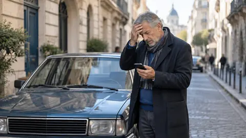 Un homme cherche à assurer une voiture ancienne stationnée à l'étranger