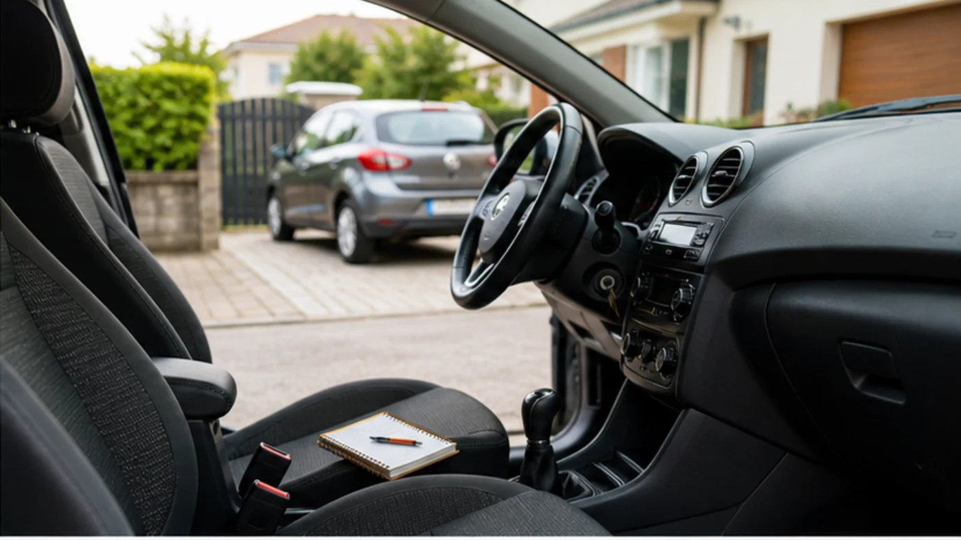 Voiture peu utilisée et carnet de kilométrage pour petit rouleur