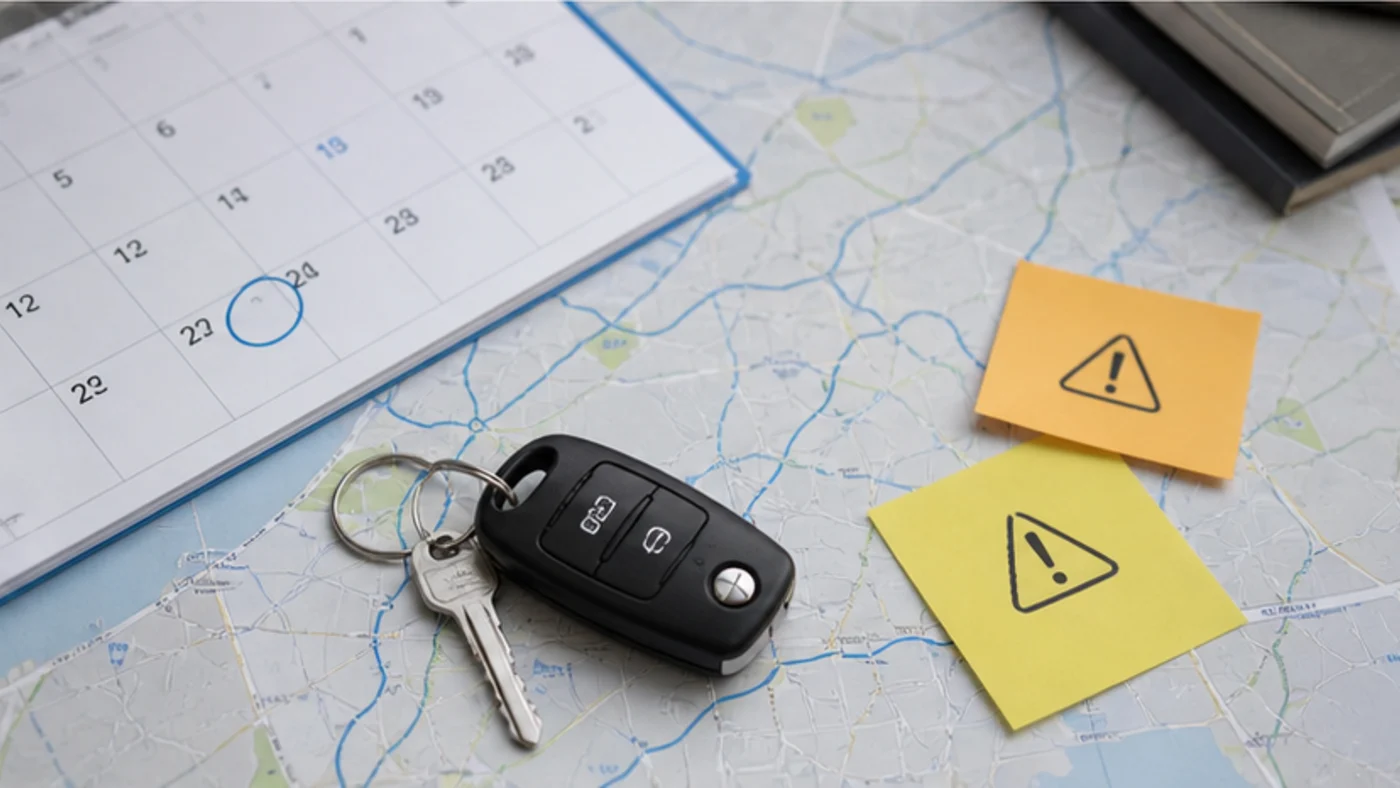 Calendrier et carte pour anticiper le dépassement du forfait kilométrique