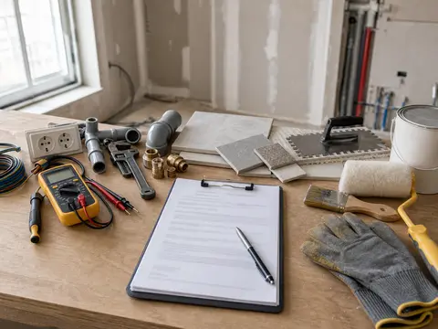 Outils de chantier illustrant les différences de risque entre métiers du bâtiment