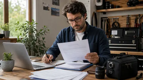 Auto-entrepreneur comparant ses assurances professionnelles