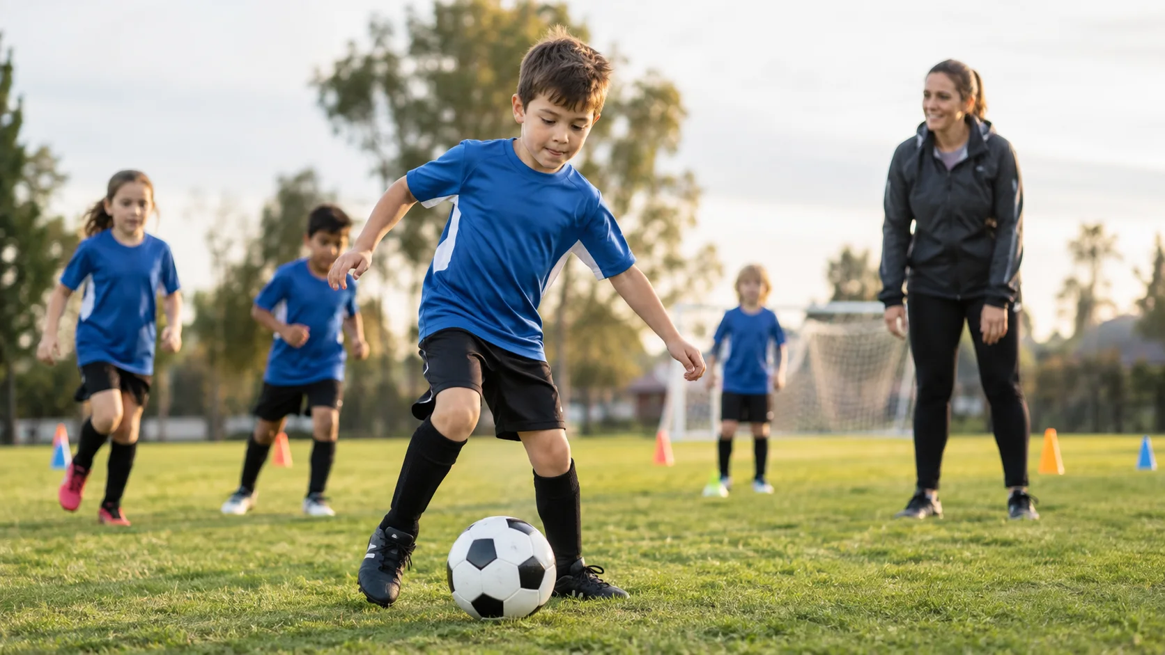 Enfant pratiquant un sport organisé