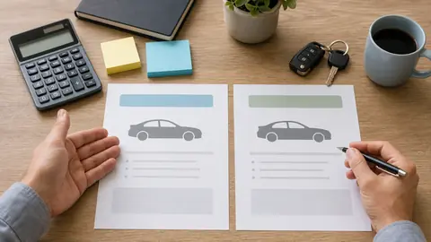 Deux devis assurance auto comparés avec calculatrice