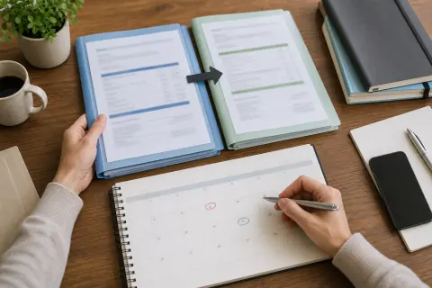 Organisation de documents de mutuelle santé pour éviter une rupture de couverture