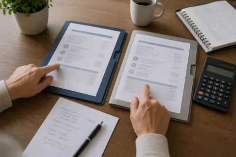 Comparaison de deux contrats obsèques en capital et en prestations avec calculatrice