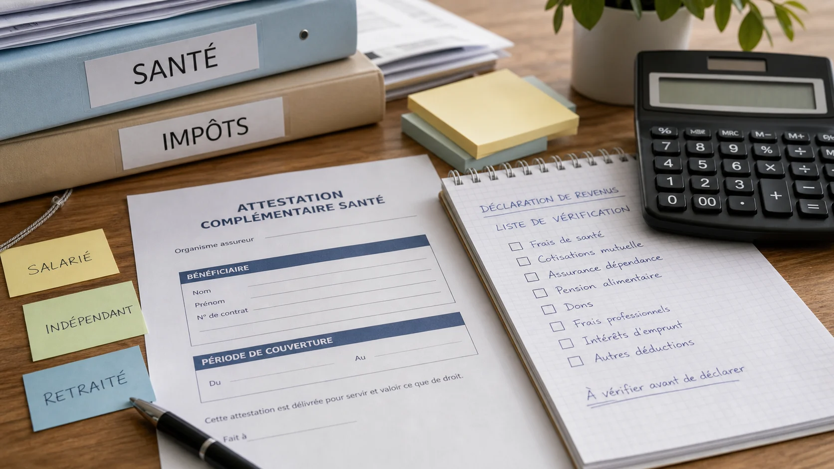 Attestation de mutuelle santé et checklist fiscale