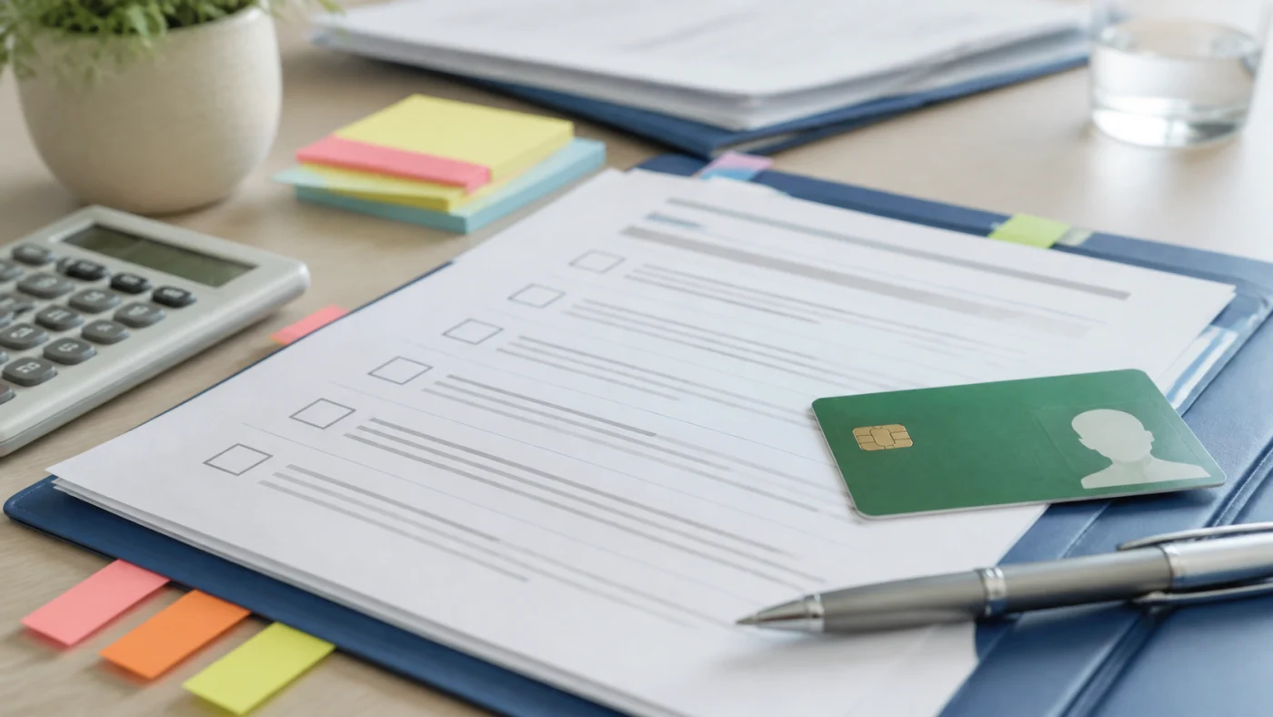 Documents administratifs et carte santé pour préparer un dossier