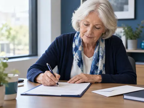Une personne rédige à la main la clause bénéficiaire de son contrat