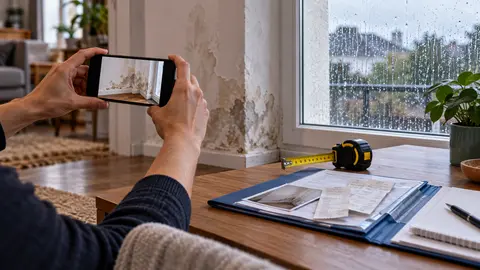 Photographier les dommages après une inondation avec un téléphone et réunir les justificatifs