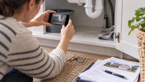 Dégât des eaux documenté dans un logement sous-loué