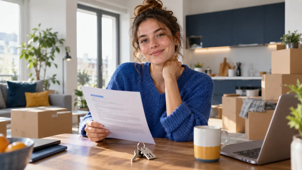 Locataire emménageant et vérifiant son attestation d'assurance habitation