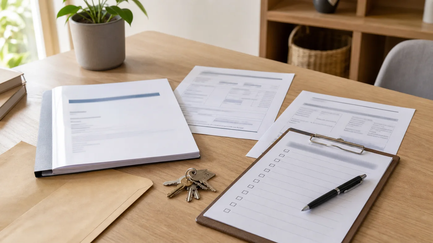dossier organise avec contrat habitation avis echeance justificatif et cles