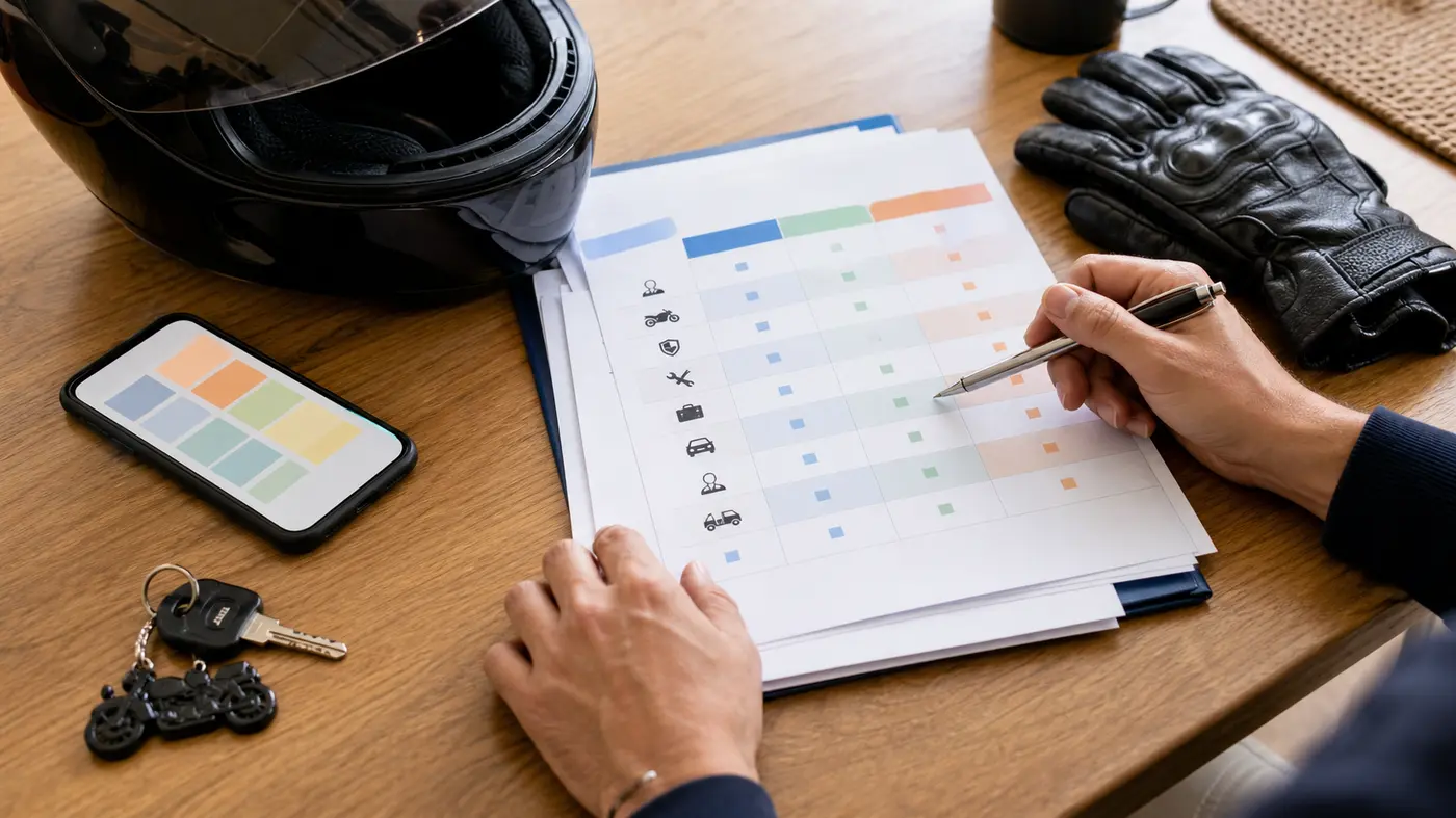 Comparaison des garanties et franchises d une assurance moto
