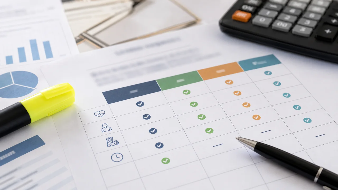 Tableau de comparaison des garanties deces invalidite incapacite pour assurance emprunteur