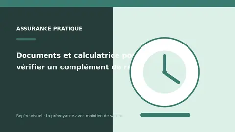 Documents et calculatrice pour vérifier un complément de revenu