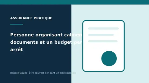 Personne organisant calmement des documents et un budget pendant un arrêt
