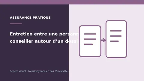 Entretien entre une personne et un conseiller autour d’un dossier