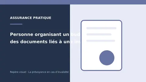 Personne organisant un budget et des documents liés à une invalidité
