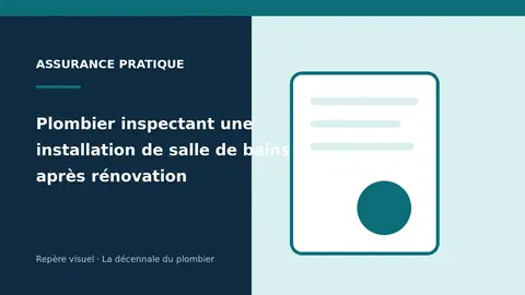 Plombier inspectant une installation de salle de bains après rénovation