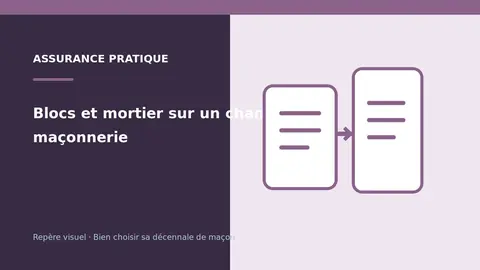 Blocs et mortier sur un chantier de maçonnerie