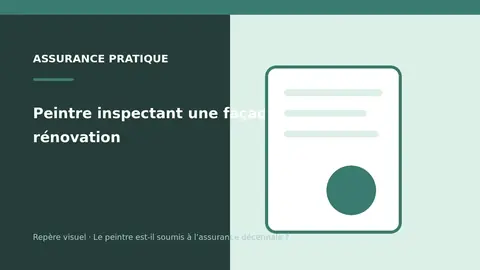 Peintre inspectant une façade après rénovation