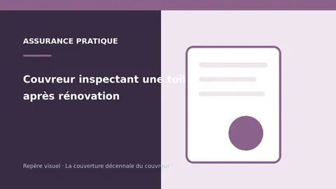 Couvreur inspectant une toiture après rénovation