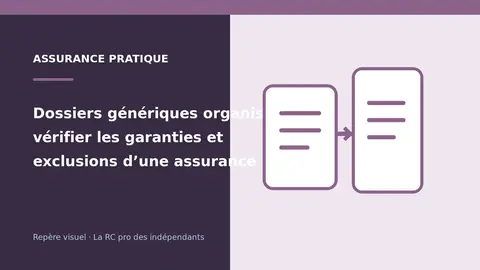 Dossiers génériques organisés pour vérifier les garanties et exclusions d’une assurance professionnelle