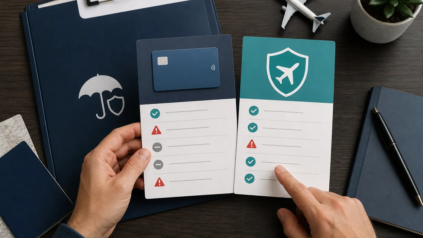 Comparaison entre assurance de carte bancaire et assurance voyage dédiée