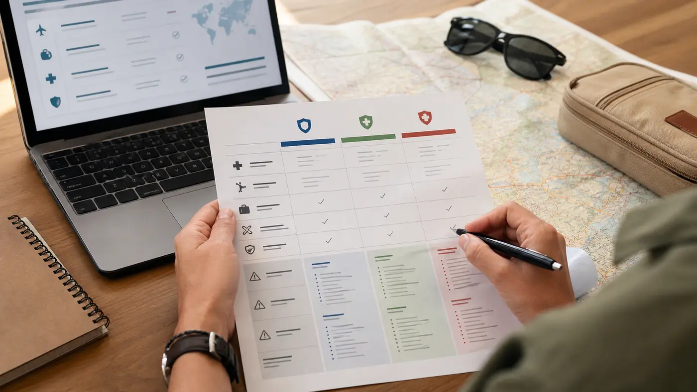comparaison de garanties assurance voyage avec plafonds et exclusions