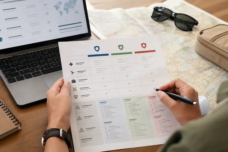 comparaison de plafonds et exclusions assurance voyage