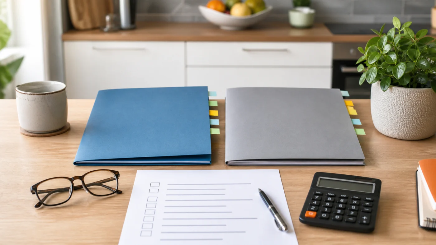 Comparaison de deux contrats de complémentaire santé avec checklist et calculatrice