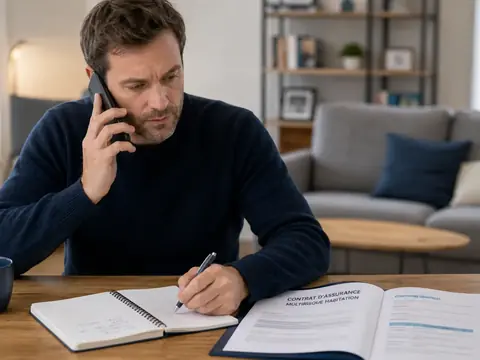 Assure qui appelle le service de protection juridique avec son contrat habitation