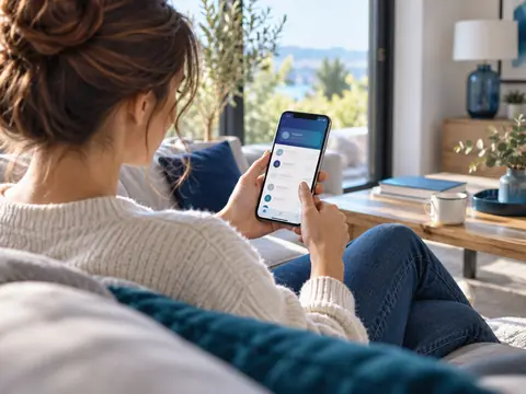 Un épargnant vérifie sur son téléphone l'arrivée du virement du rachat partiel